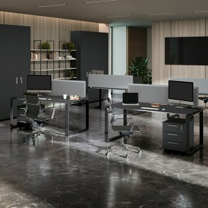 Sound-absorbing screen of the Loft series