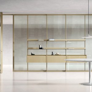 Double-sided Giano storage on a Luconi Simple Bold wall