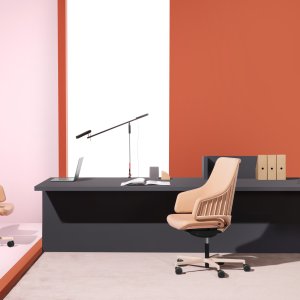 Fixed four-star base of the Italia chair