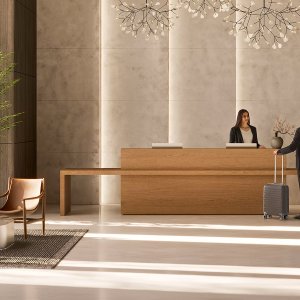 Kyo Reception by Martex in Rovere Classico oak veneer