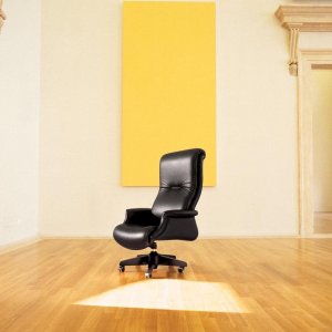 Executive office chair G7 by Mascheroni with high back in natural leather