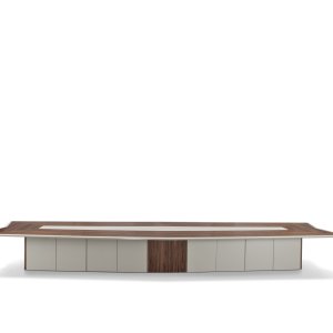 Solid wood edge of the table