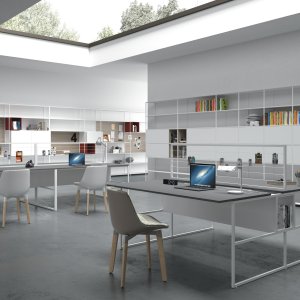 Single 20.Venti desk by MDF Italia in matt Fenix