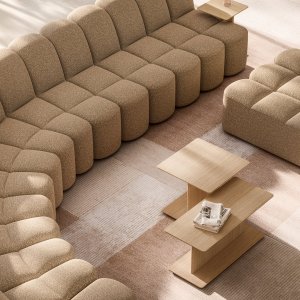 Straight module with backrest from the Array collection