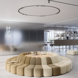 Corporate reception with Array seating by mdf italia