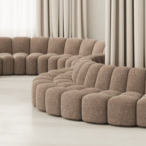 Array by mdf italia with a Canaletto walnut coffee table