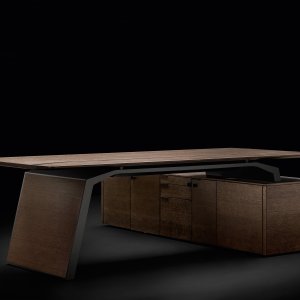 Complete Metar executive composition with desk and bookcase