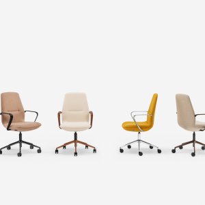 Synua with bronze base and armrests in a boardroom
