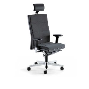 Task office chairs for control rooms: Sedus mr.24 with comfort neck support in black leather
