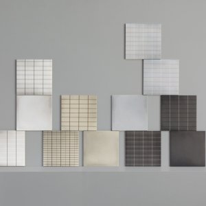 Sample of Aurore Light Green Grid S tile in 20x20 format