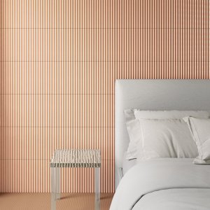 Glazed-edge Listello resolving the corner of a Rombini wall