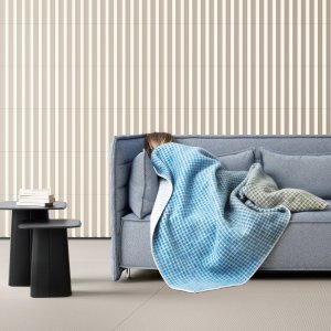 Rombini Triangle battens in matt White and Grey