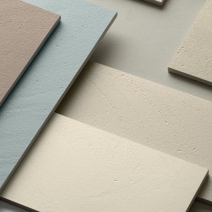 Otto by Mutina in Cipria laid in a staggered pattern