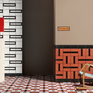 Frame Terracotta half-size tile from Mattonelle Margherita, 20.5x10.1 cm
