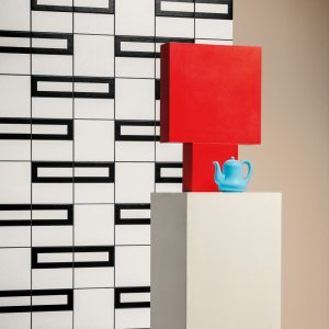 Rhombus Black pattern tile from Mattonelle Margherita by Mutina