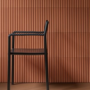 Close view of Rombini Triangle Extra Small battens in Matt Red