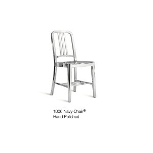 Navy chair by Emeco on the deck of a ship, the setting it was designed for