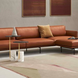 New York armchair by Quinti, 88 cm wide, with goose-feather cushions