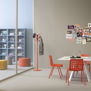 Single sit-stand Arki-Table ADJ Desk with ARKS.20 fabric panel
