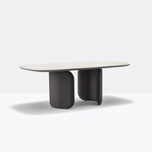 Open-bracket layout of the same Elinor table by Pedrali