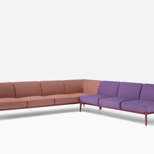 Backless Social DSO_2P pouf, 600 mm deep, in a waiting area