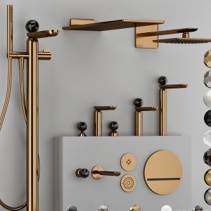 Perle towel rail and shelf by Gessi