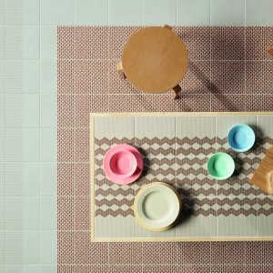 Tape by Mutina Zigzag Black pattern on the black base