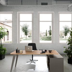 Pigreco workstation desks arranged in an open plan
