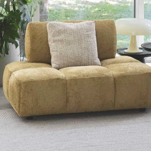 Side view of the Qubik sofa with seat at 42 cm