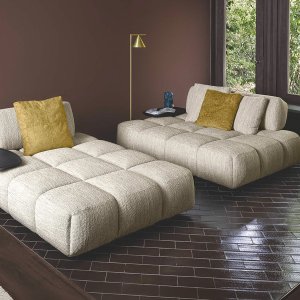 Qubik modular sofa by Flexteam in a reception area