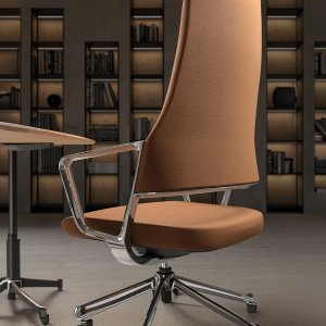 Aventador executive chair in full-grain leather