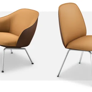 Reception seating from the se:café family by Sedus around a café table in an office