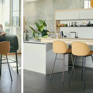 Solid ash se:café wooden chair with a Viennese cane seat