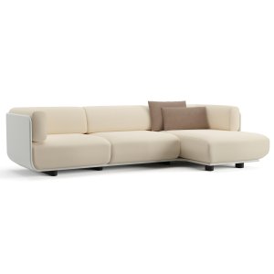 Shaal sofa by Arper in a corporate lounge, modular composition