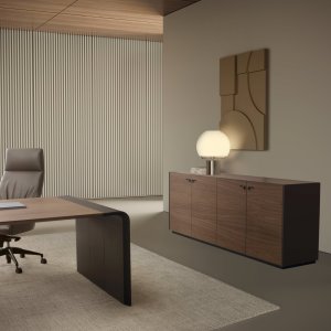 Four door Siena cabinet in Macassar ebony veneer