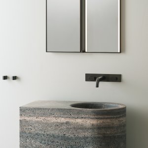 Satin stainless steel Sixty tap designed by Glenn Sestig