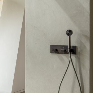 Two-way showerhead from the Sixty designer taps range