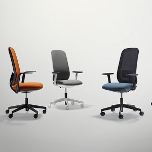 Skate Active by Sitland, a task office chair with black frame and mesh back