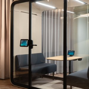 Framery Four serving as a meeting room in an open plan