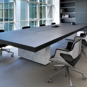 Conference table Asymmetrical Meeting by Tecno with asymmetric top