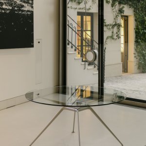 Cosmos double beam meeting table with oak top in a London office