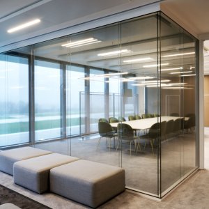 Pocket sliding door of the W80 partition wall
