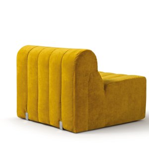 Lounge sofa by Quinti in a British office breakout area, fabric upholstery