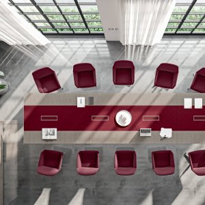 X10 coffee table with ring-bent steel legs
