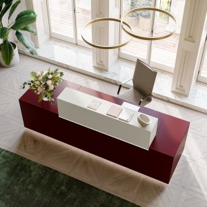 Quadrifoglio Z1 counter in melamine elm finish