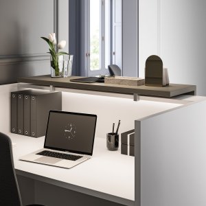 Steel leg and folded-sheet brackets supporting the Z2 worktop